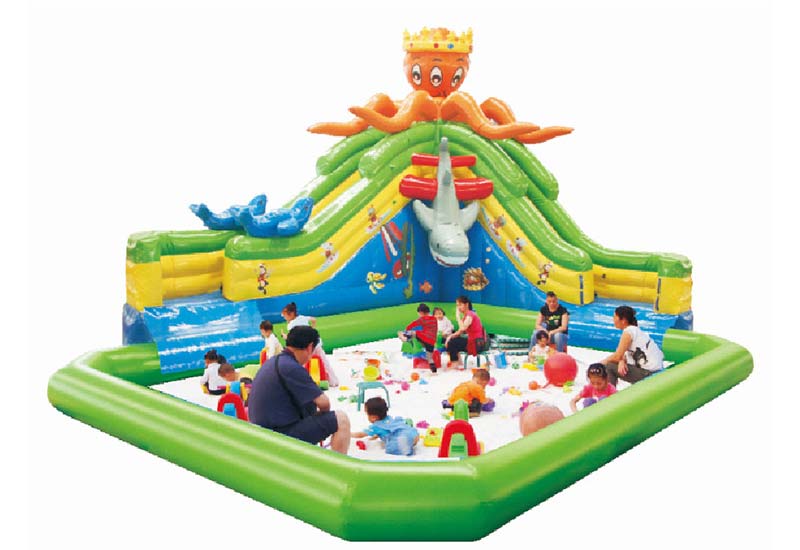 Inflatable Water Pool with Slide